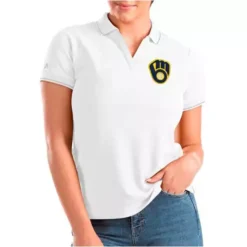 Antigua Women's Milwaukee Brewers Affluent Polo