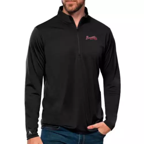 Antigua Atlanta Braves Tribute 1/4 Zip 3 Antigua Atlanta Braves Tribute 1/4 Zip