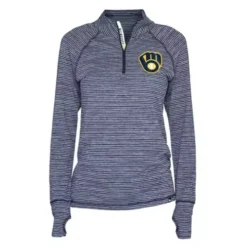 New Era Women's Milwaukee Brewers Spacedye 1/4 Zip